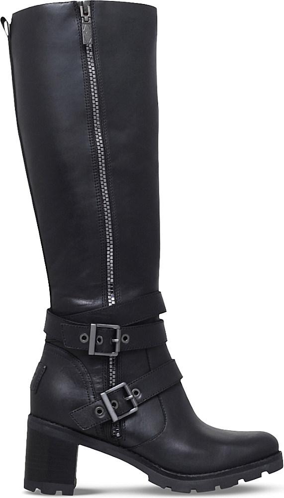 UGG Lana Leather Knee-High Boots in Black | Lyst