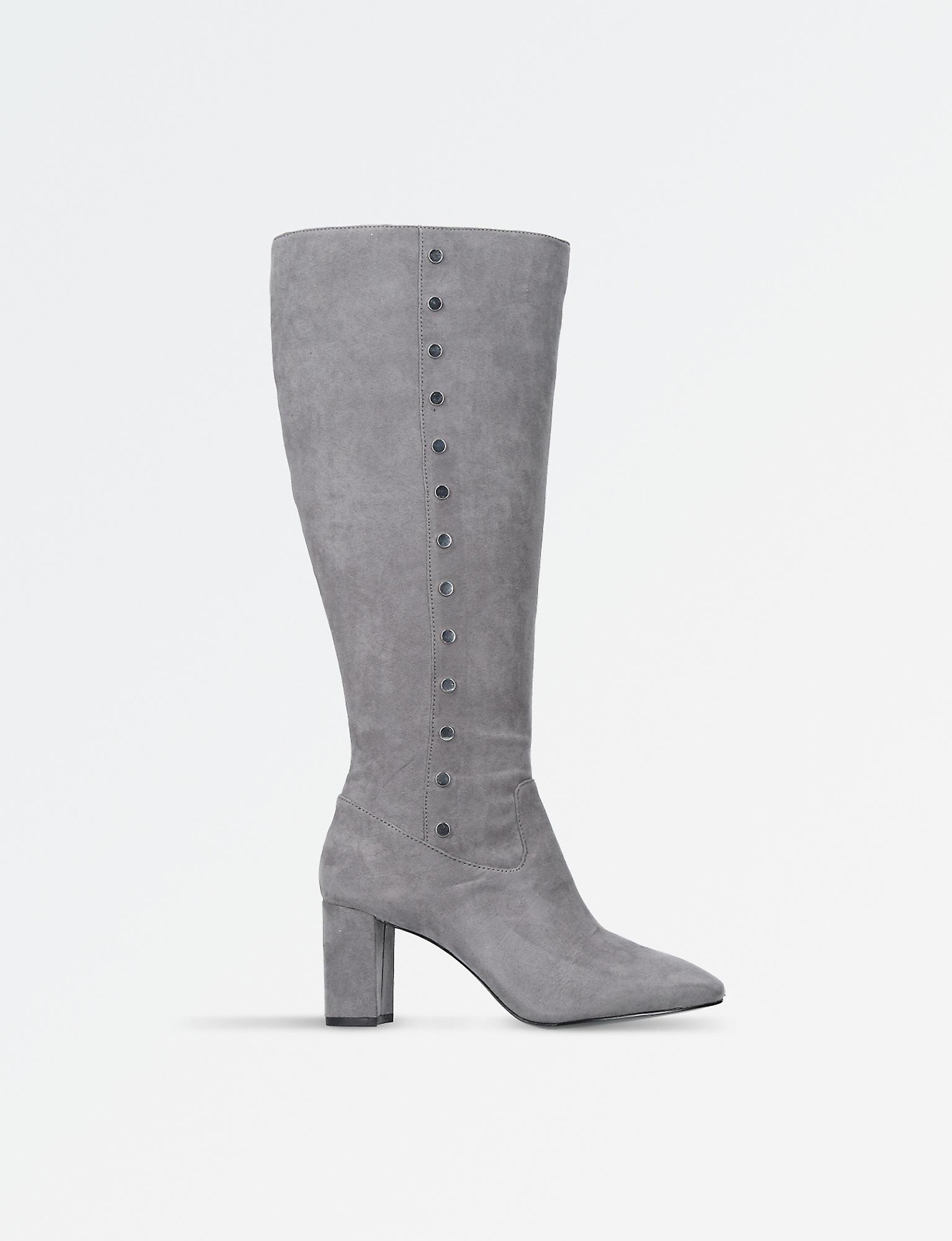 ladies grey knee high boots