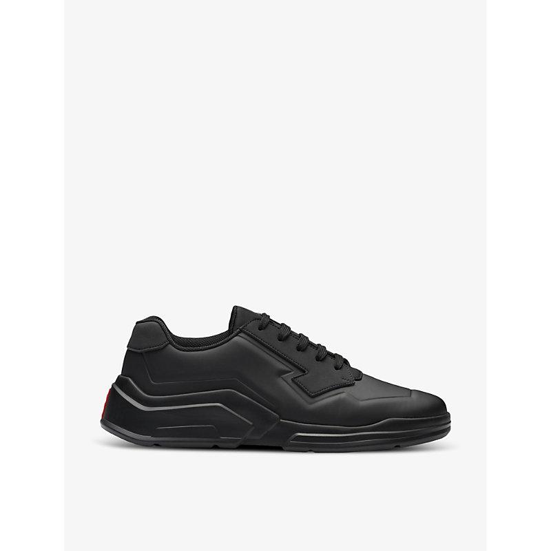 Prada Polaris Brand logo Fabric Low top Trainers in Black for Men