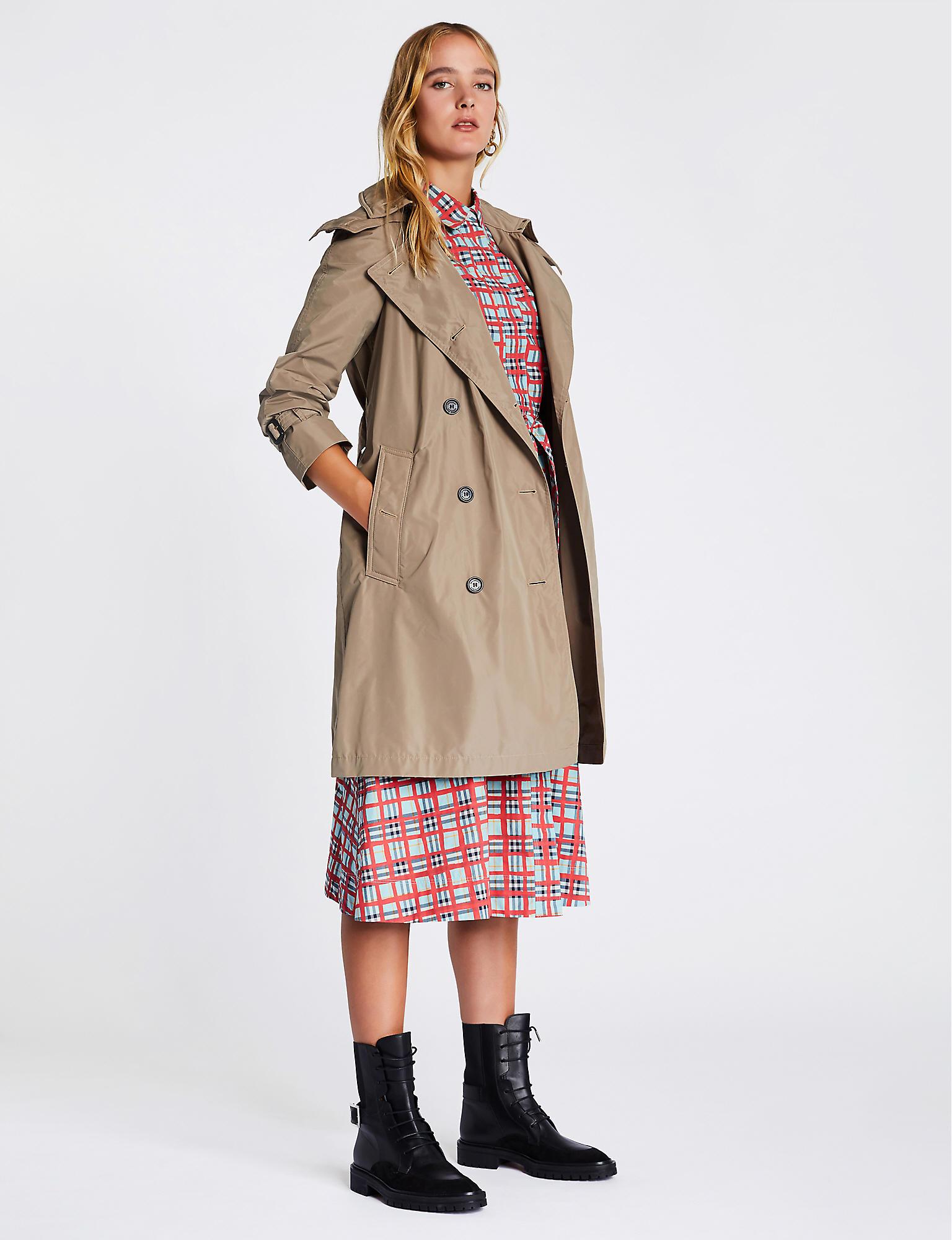 amberford cotton trench coat