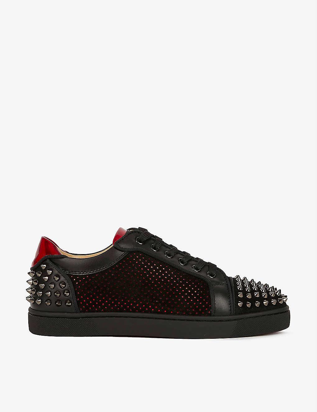 Loubishark man - Sneakers - Suede and fishnet - Black - Christian Louboutin