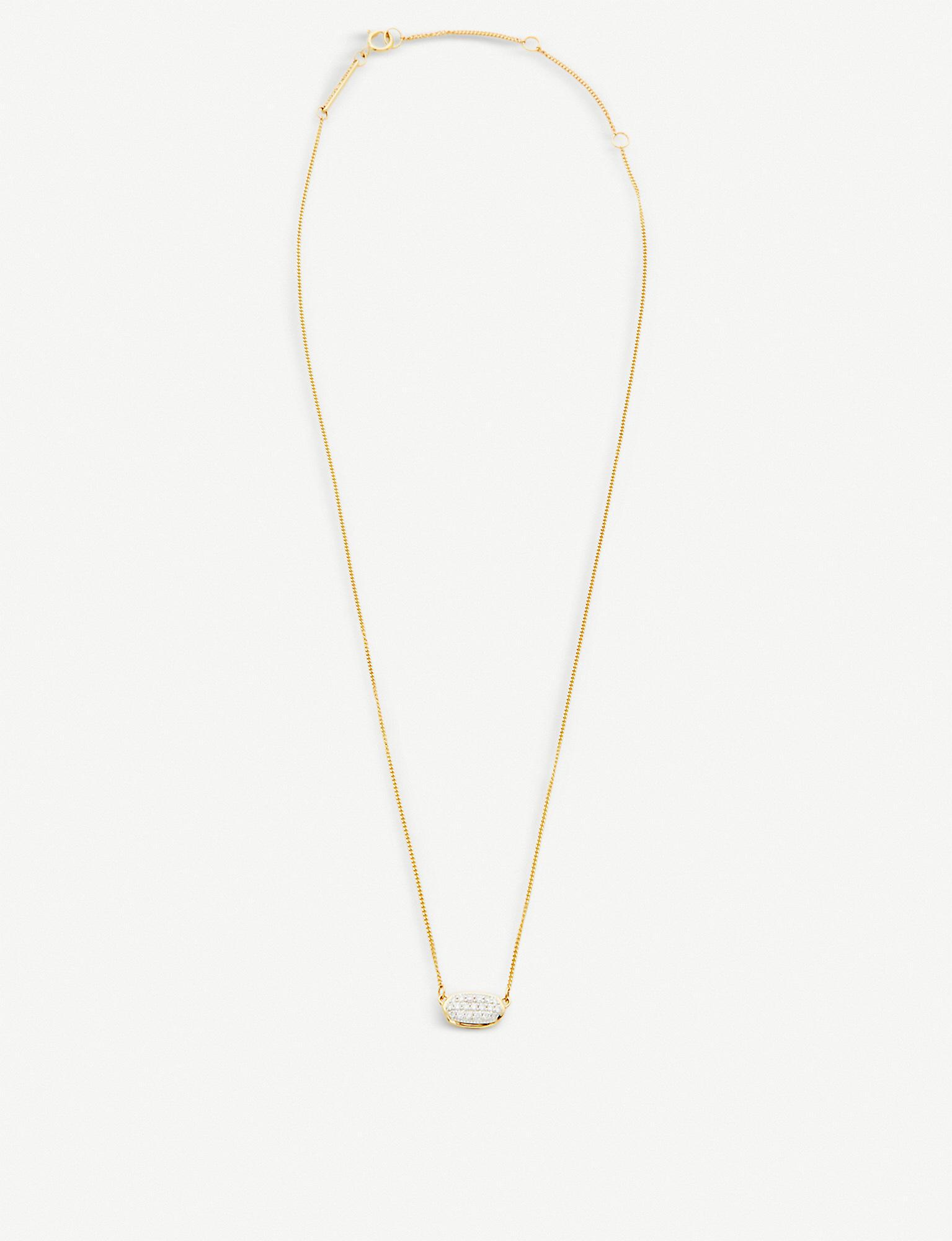 Kendra Scott Elisa 14ct Gold And Pave Diamond Necklace in Metallic - Lyst
