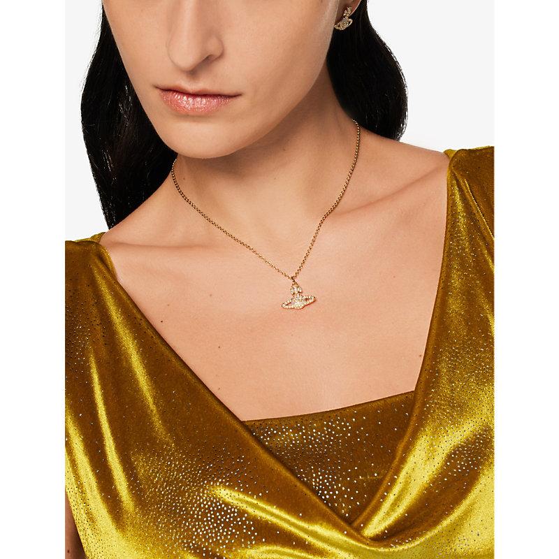 Vivienne Westwood Darlene Gold-tone And Crystal Necklace in Metallic | Lyst