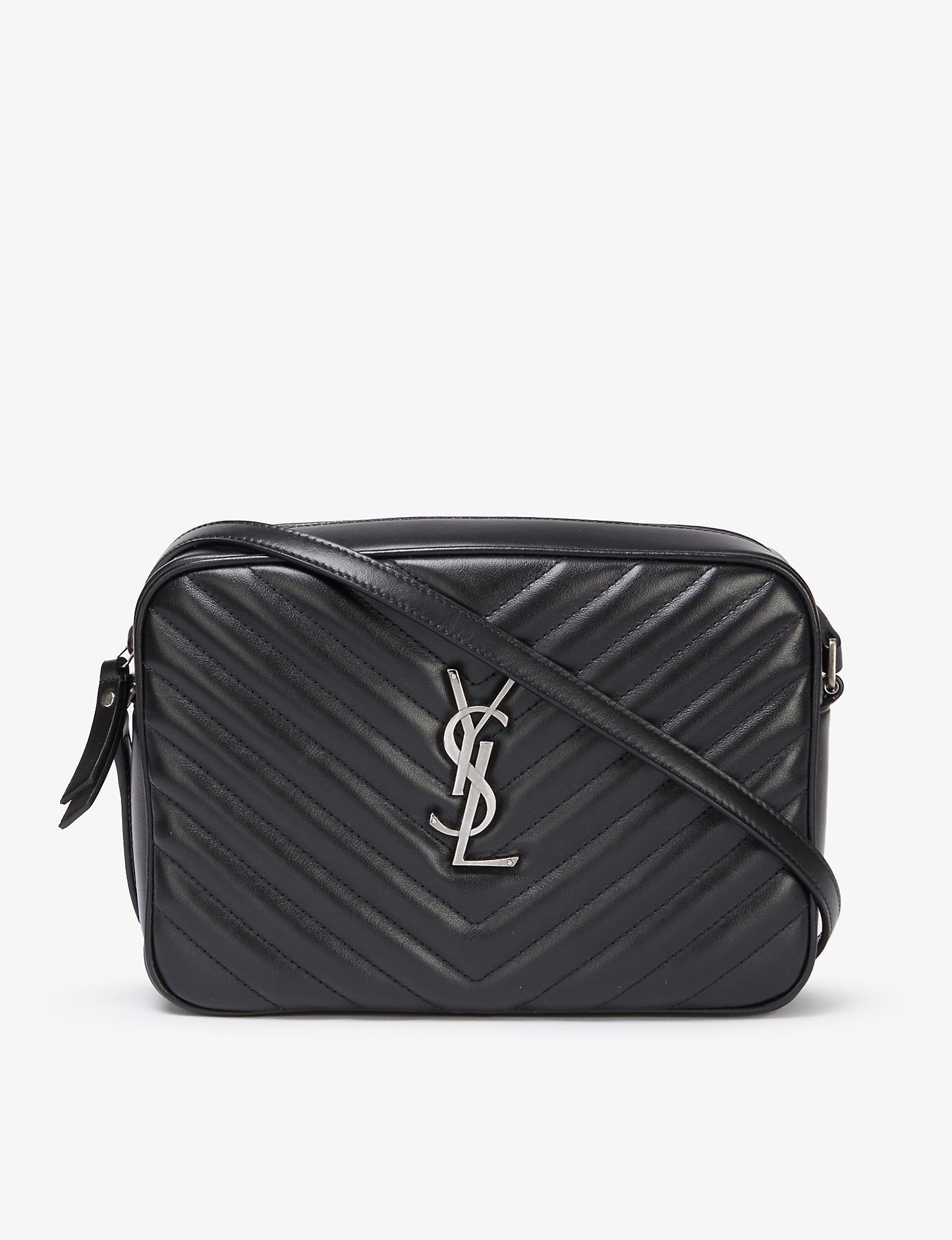 Saint Laurent Black Silver Lou Quilted Leather Camera Bag | Lyst