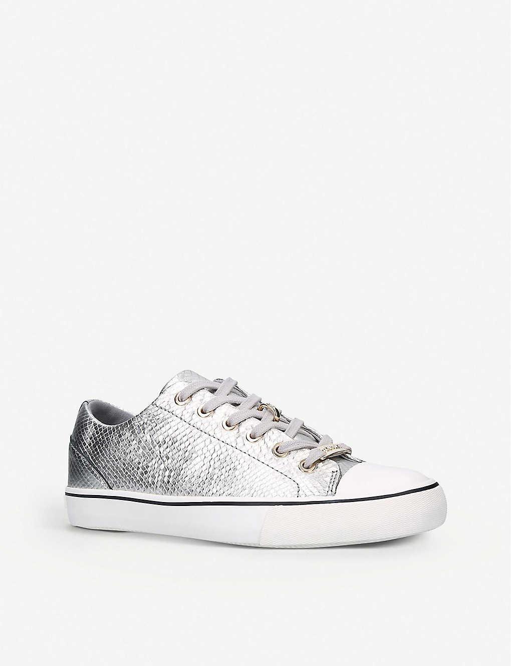 carvela snakeskin trainers