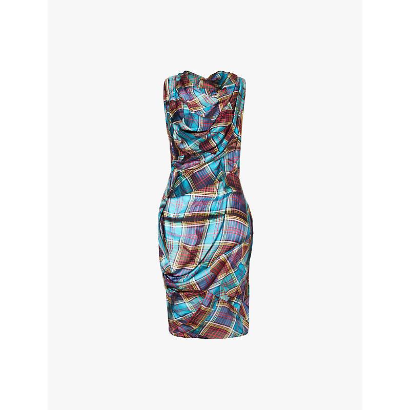 ワンピース VIVIENNE WESTWOOD PULLING DRESS WITH TARTAN PATTERN Pulling Dress in RED-GREEN | Vivienne Westwood®