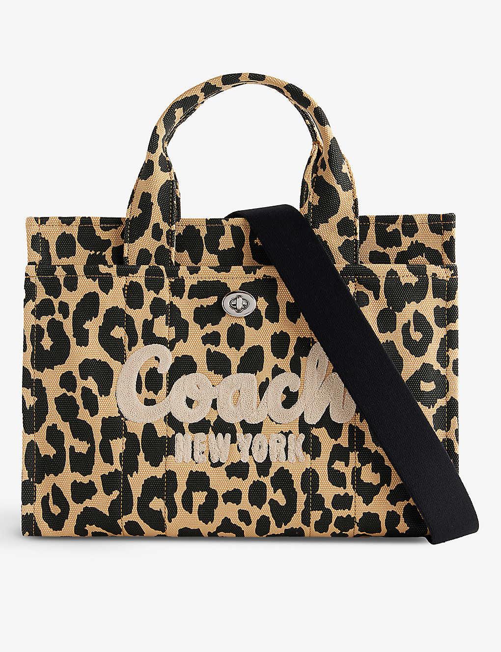 Animal print store coach bag