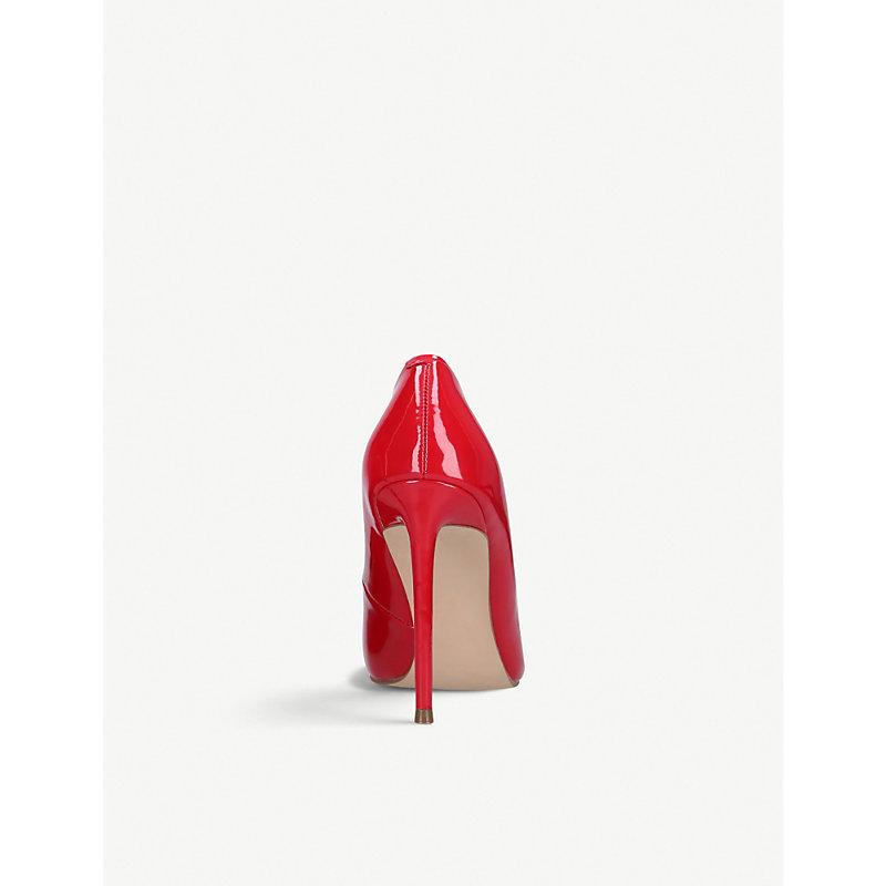 Steve Madden Vala Patent Faux-leather Court Shoes in Red | Lyst