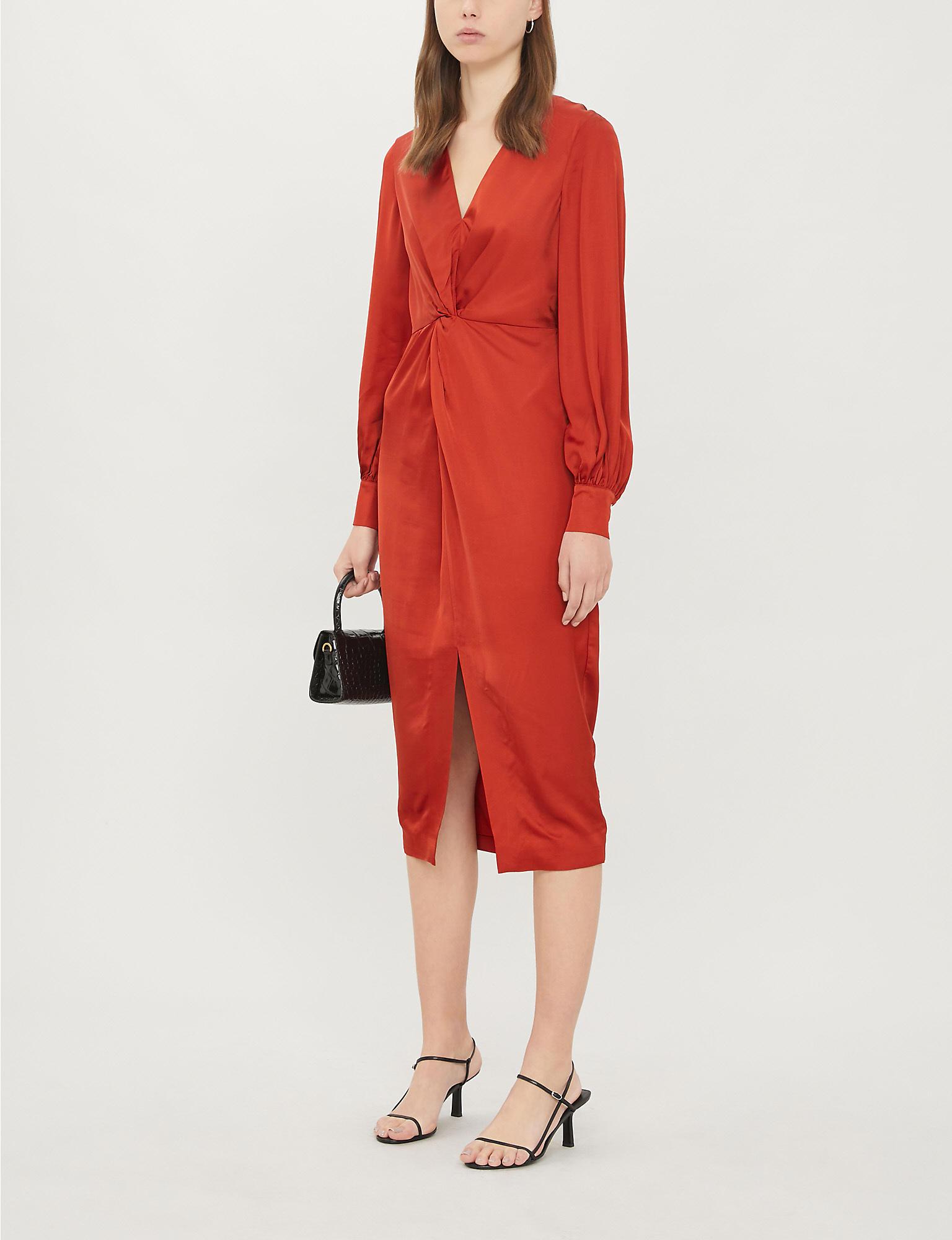 ted baker red wrap dress