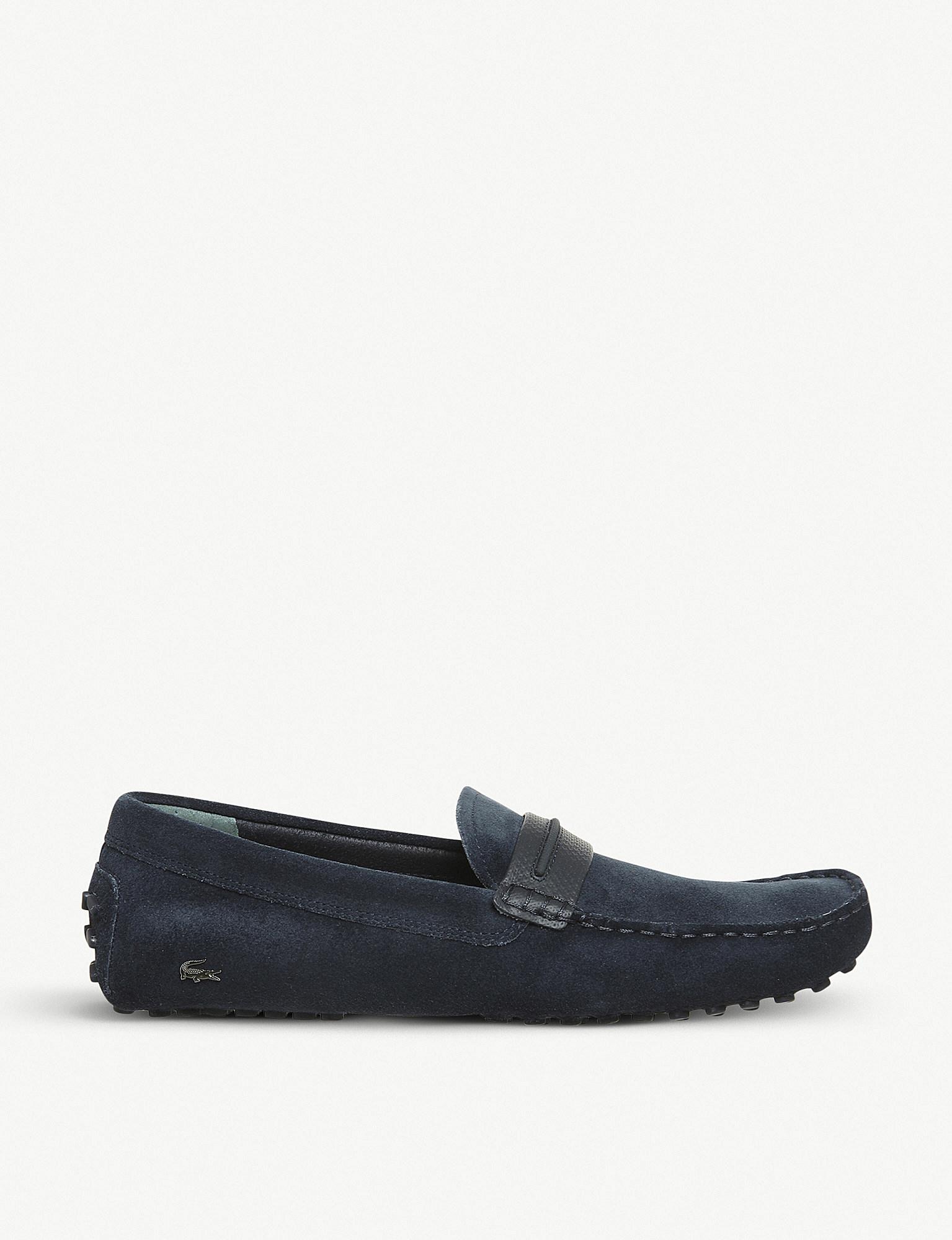 Lacoste Herron Suede Loafers in Navy (Blue) for Men - Lyst