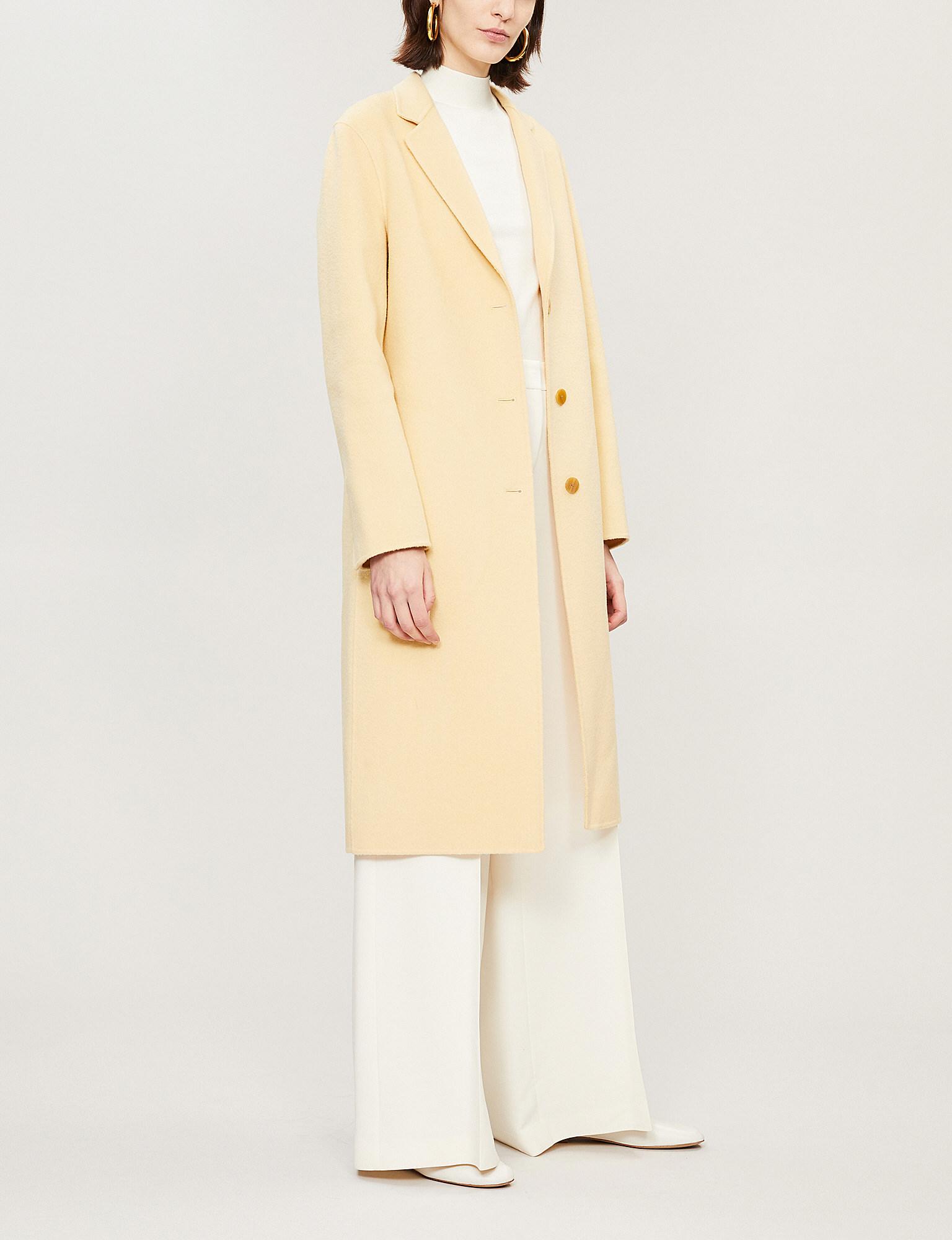 Lyst - Theory Boy Notch-lapel Wool And Cashmere-blend Coat in Natural