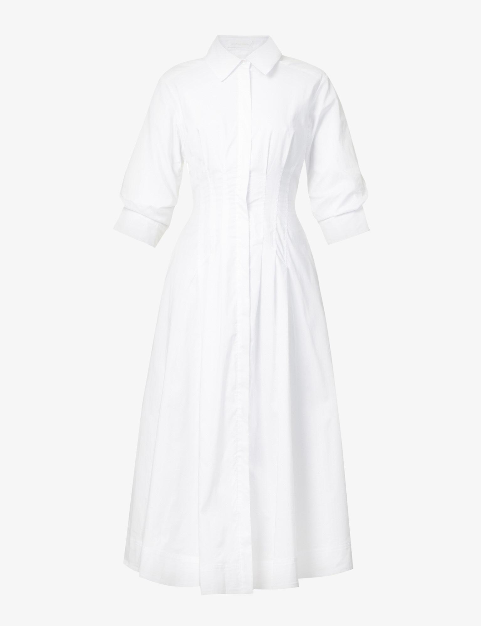 Jonathan Simkhai Jazz Relaxed-fit Cotton-blend Midi Dress in White ...