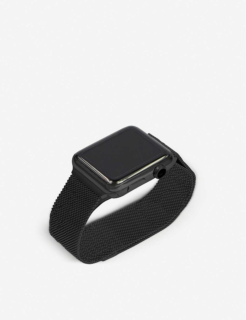 44mm space black milanese loop band