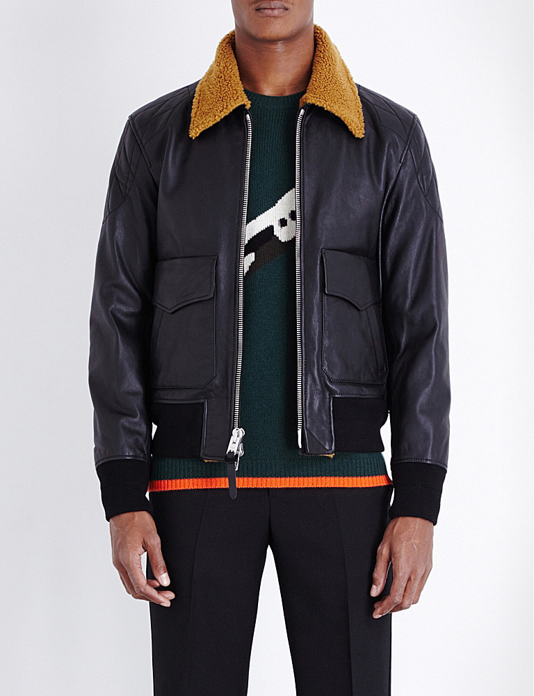 coach leather bomber jacket