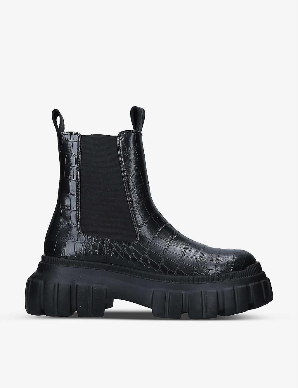 KG by Kurt Geiger Tally Croc-embossed Vegan Leather Chelsea Boots in Black  | Lyst UK