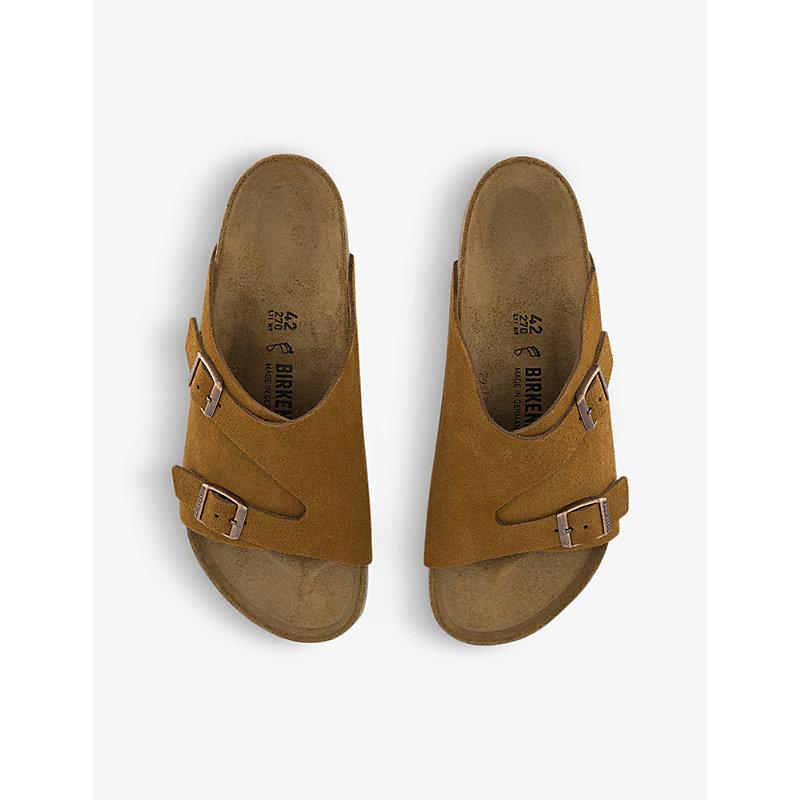 Birkenstock Zurich Double Buckle-fastened Suede Sandals in Brown
