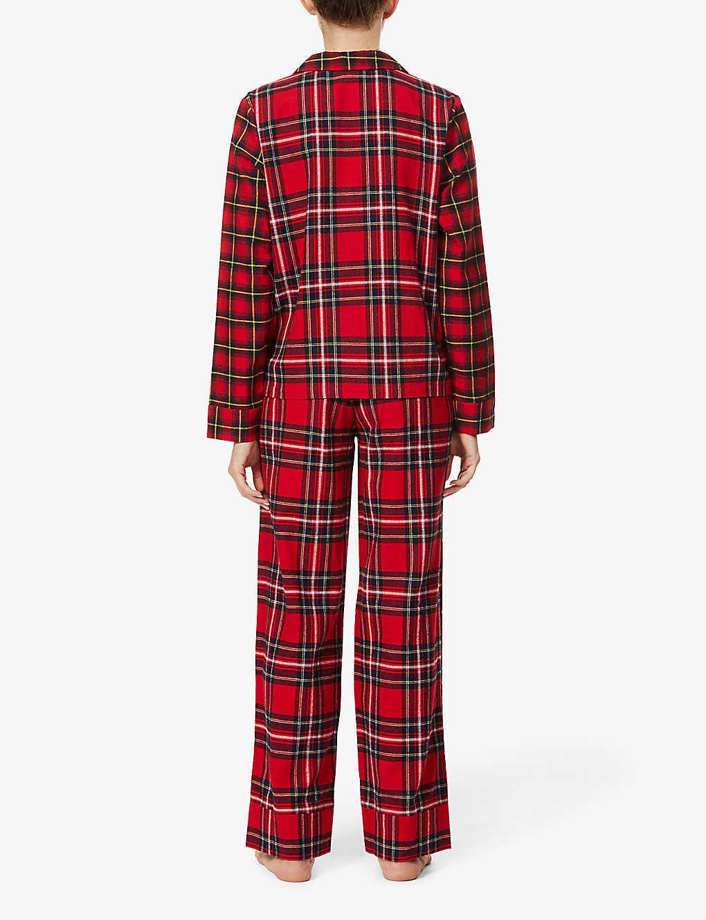 at opfinde Kommuner Ren og skær Tommy Hilfiger Tartan-print Cotton Flannel Pyjama Set in Red | Lyst