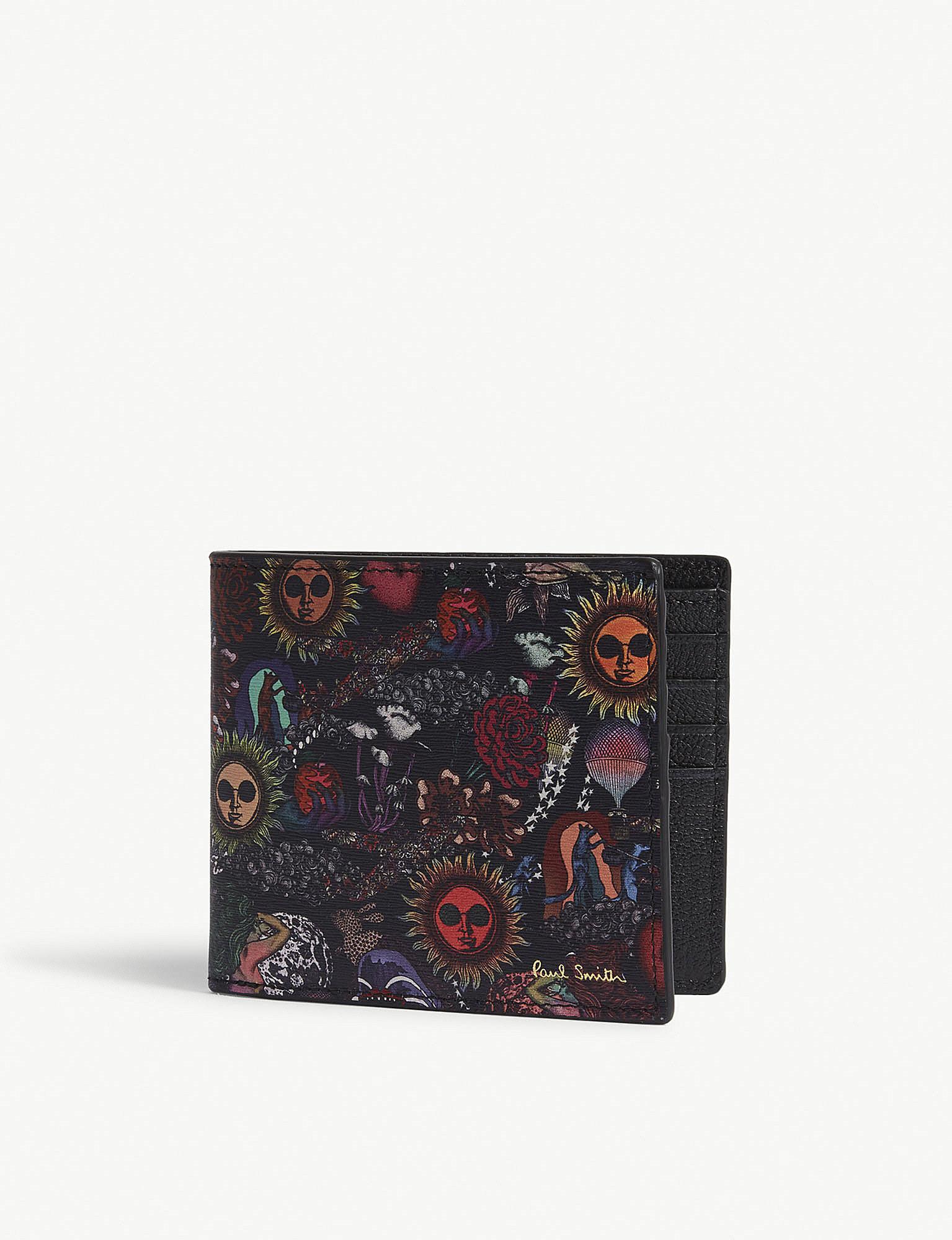 Paul Smith Psychedelic Sun Leather Billfold Wallet for Men | Lyst