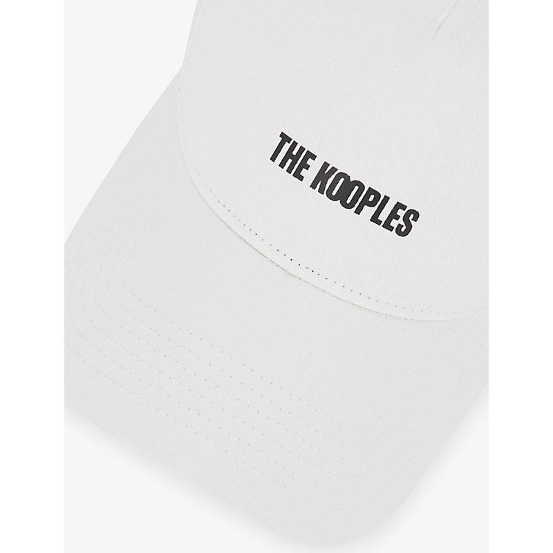 The Kooples Logo-embroidered Cotton Baseball Cap in White | Lyst