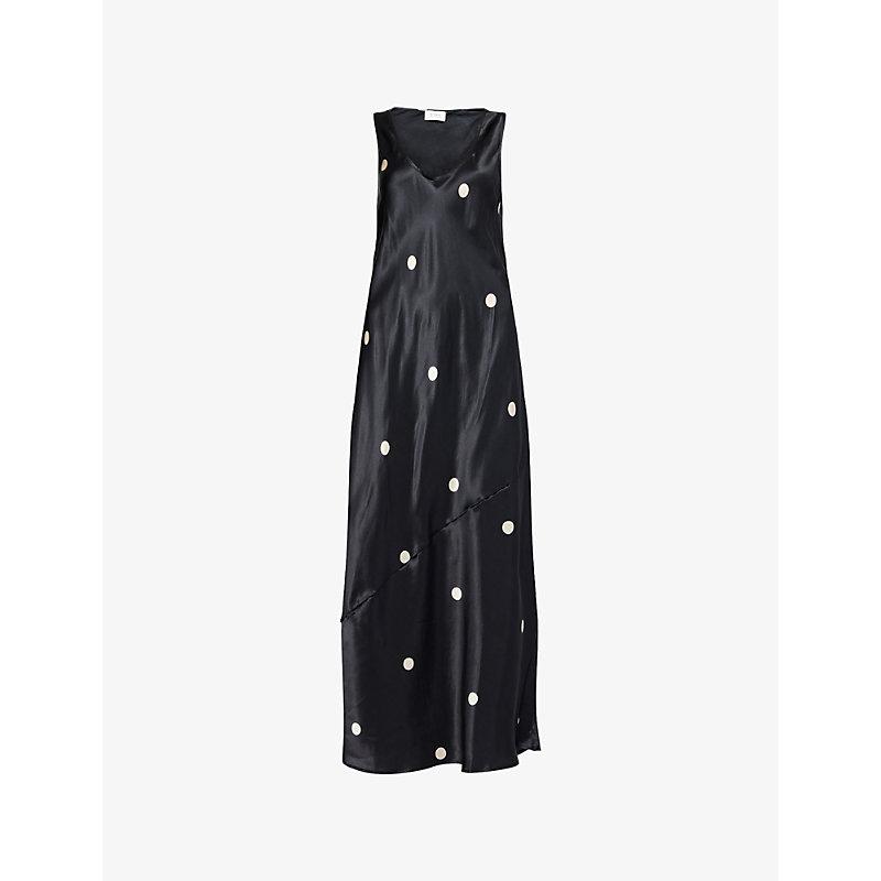 dissh black and white maxi dress NATE BLACK SLEEVED MAXI DRESS