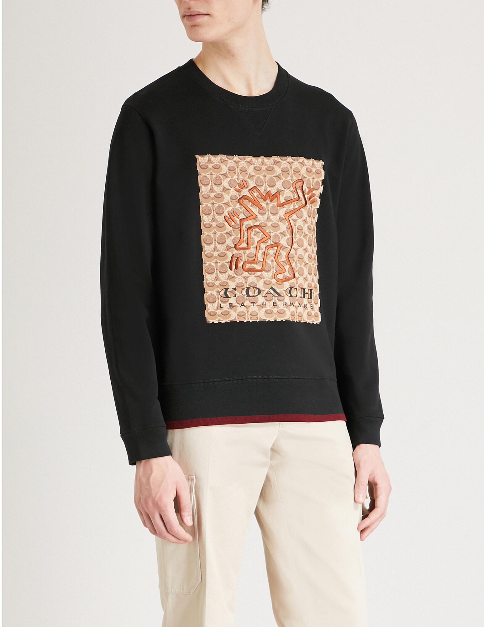 COACH Coach X Keith Haring Cotton Sweatshirt in Black for Men | Lyst