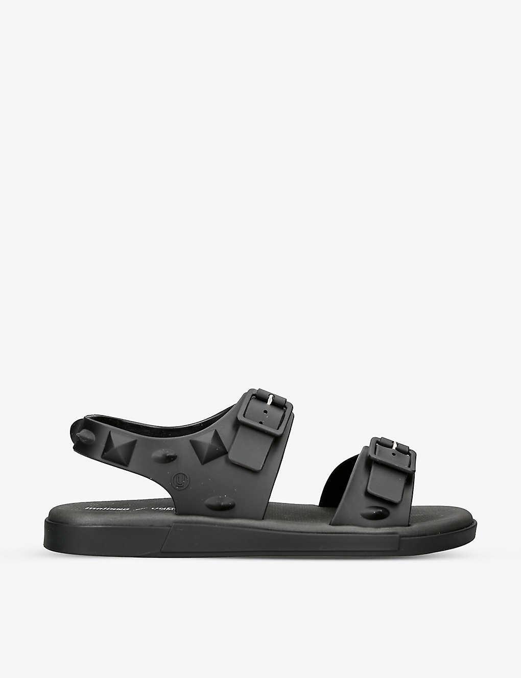 Melissa X Undercover Spike-embellished Woven Sandals in Black | Lyst