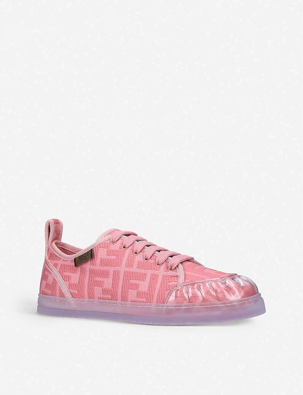 pink canvas trainers