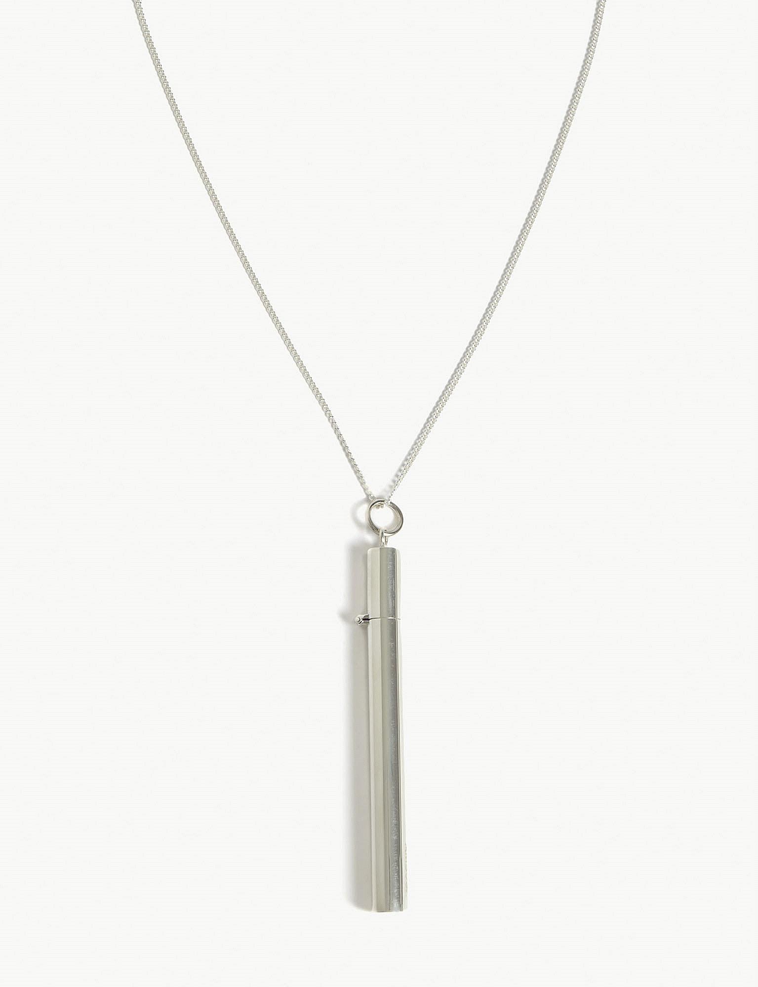 Ambush Cigarette Case Sterling Silver Necklace in Metallic | Lyst