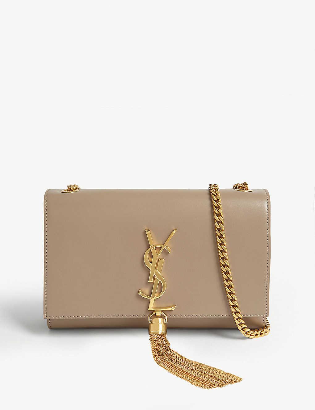 Saint Laurent Kate Tassel Monogram Small Leather Shoulder Bag | Lyst