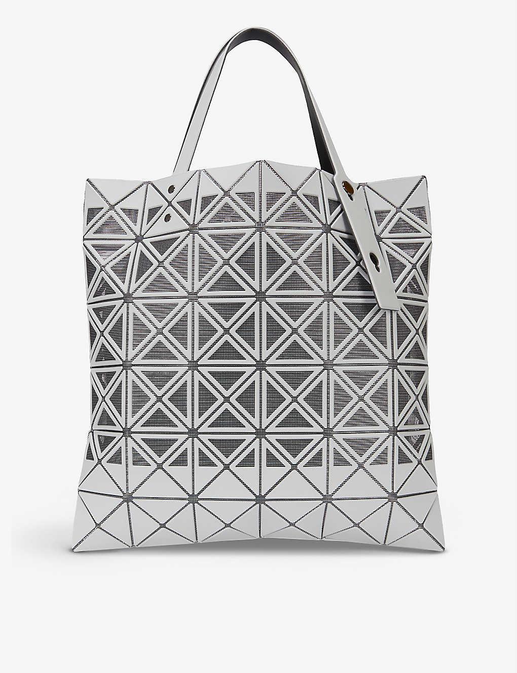 BAO BAO ISSEY MIYAKE Silver Lucent Geometric PVC Mesh Tote at