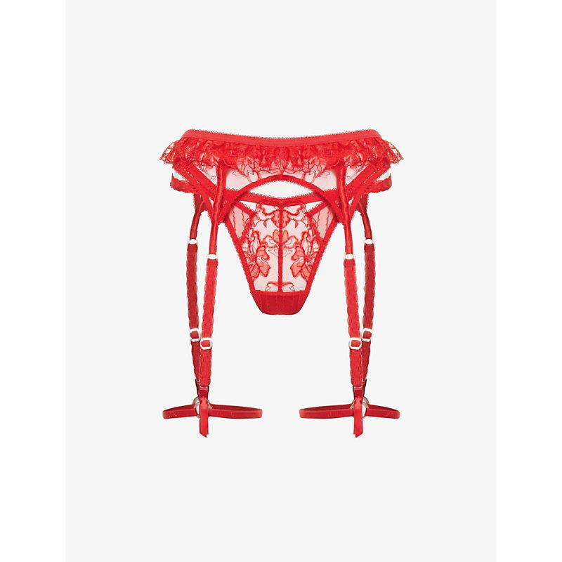 Lounge Underwear Danielle Lace Two-piece Set in Red