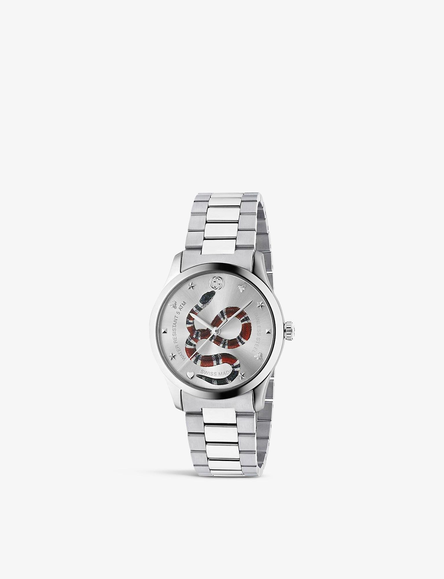 Gucci Ya1264076 G-timeless Stainless Steel Bracelet Watch in Silver  (Metallic) for Men - Save 21% | Lyst