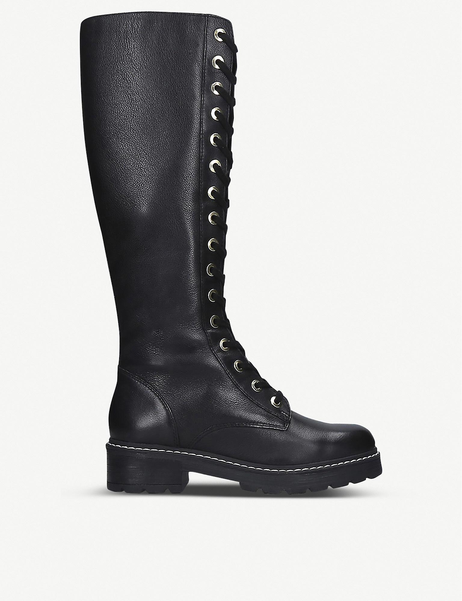 Black Social Knee-high Lace Boots 
