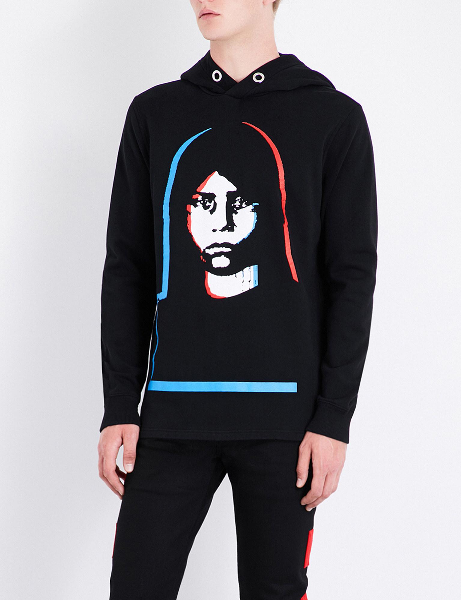 face print hoodie