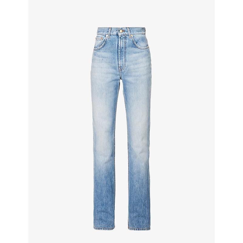 Jacquemus Le De Nîmes Brand-patch Straight-leg Mid-rise Jeans in Blue | Lyst