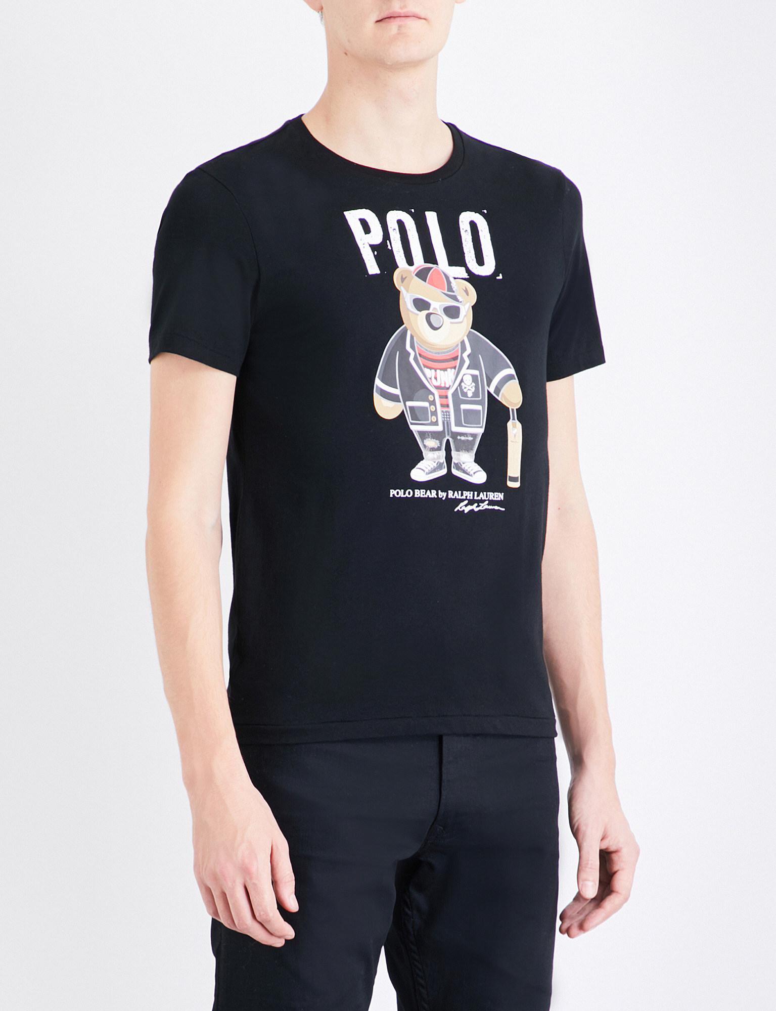 men polo bear t shirt