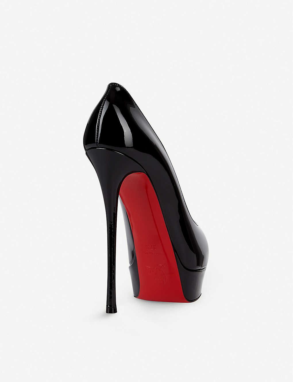 Christian Louboutin Fetish Peep 150 Patent in Black | Lyst