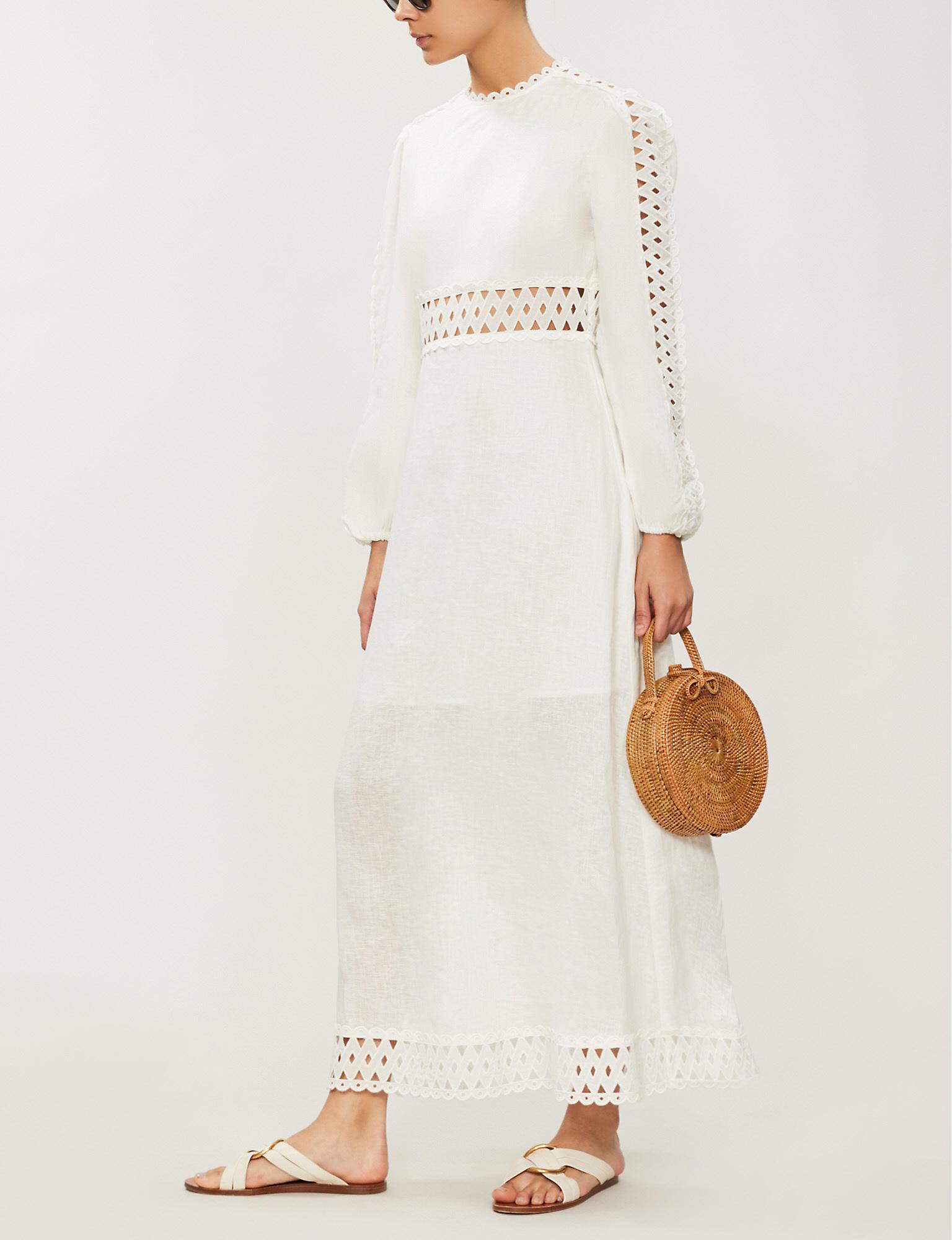 verity maxi dress white