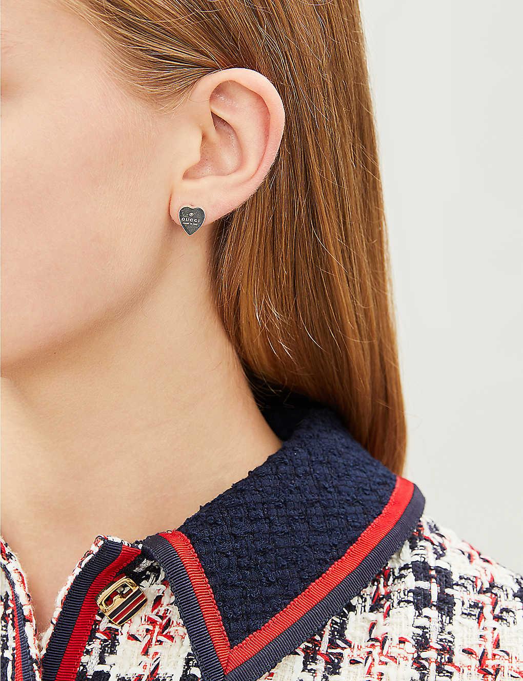 Gucci Trademark Earrings Heart-motif 