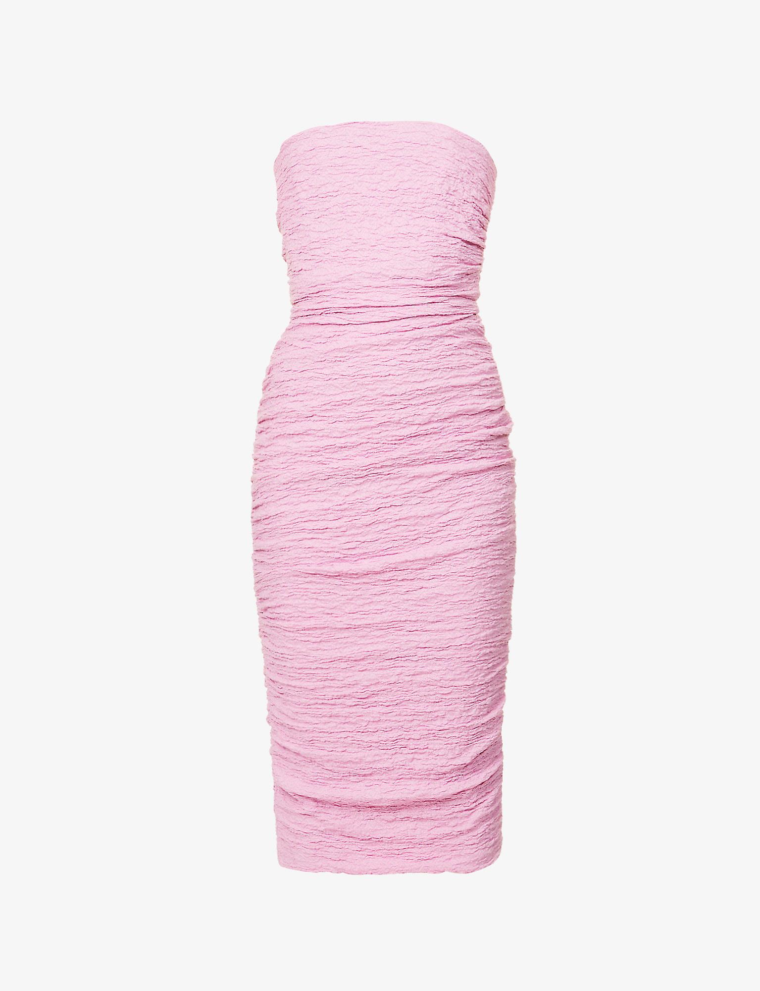 House Of Cb Tana Corset Midi Dress in Pink | Lyst