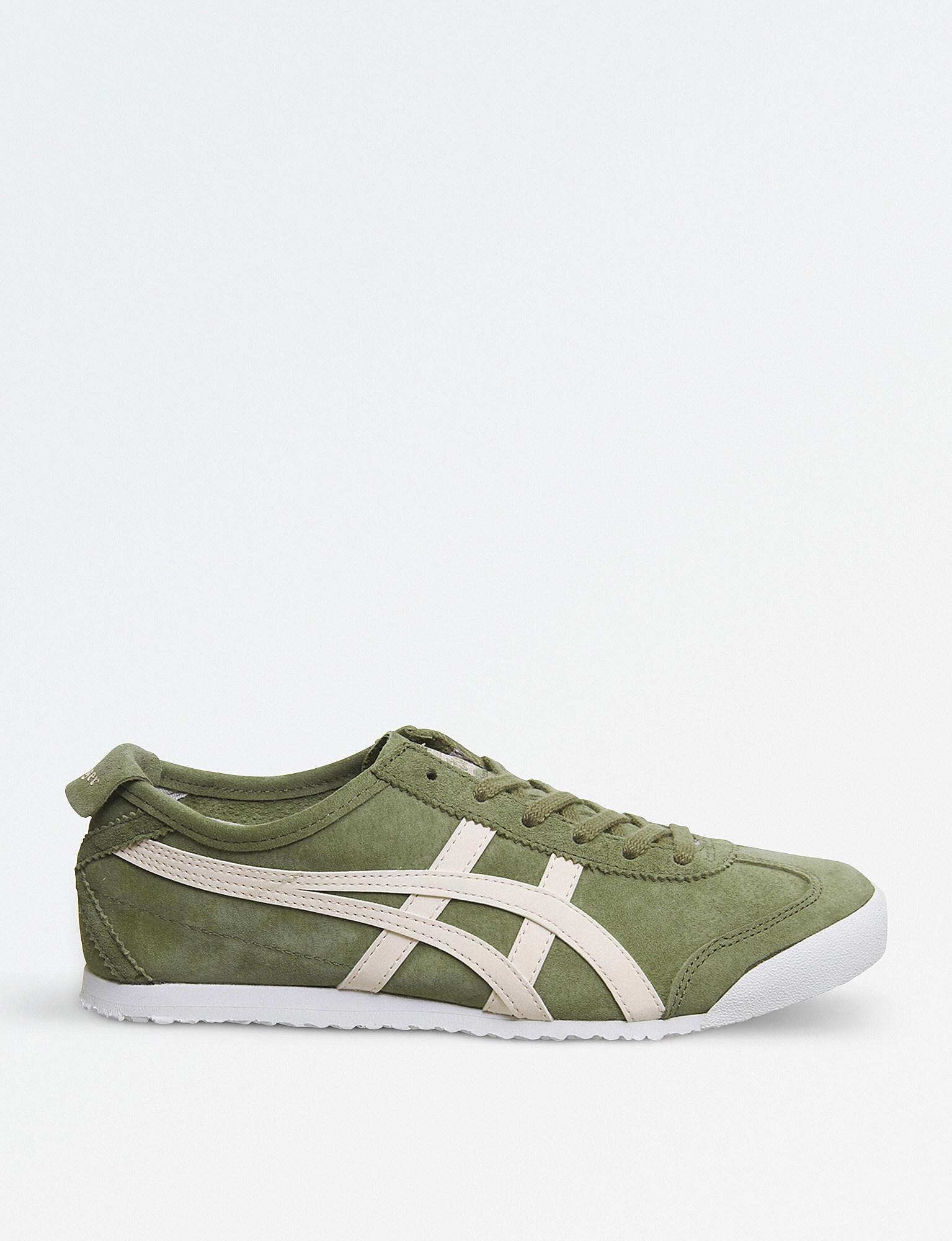 Onitsuka Tiger Mexico 66 Suede Trainers in Khaki Pink Suede (Green) for ...