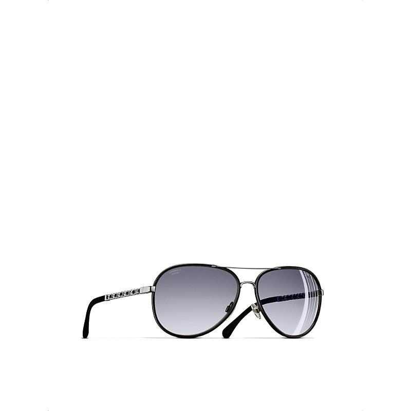 CHANEL 4272T Aviator Titanium Sunglasses | Fashion Eyewear US