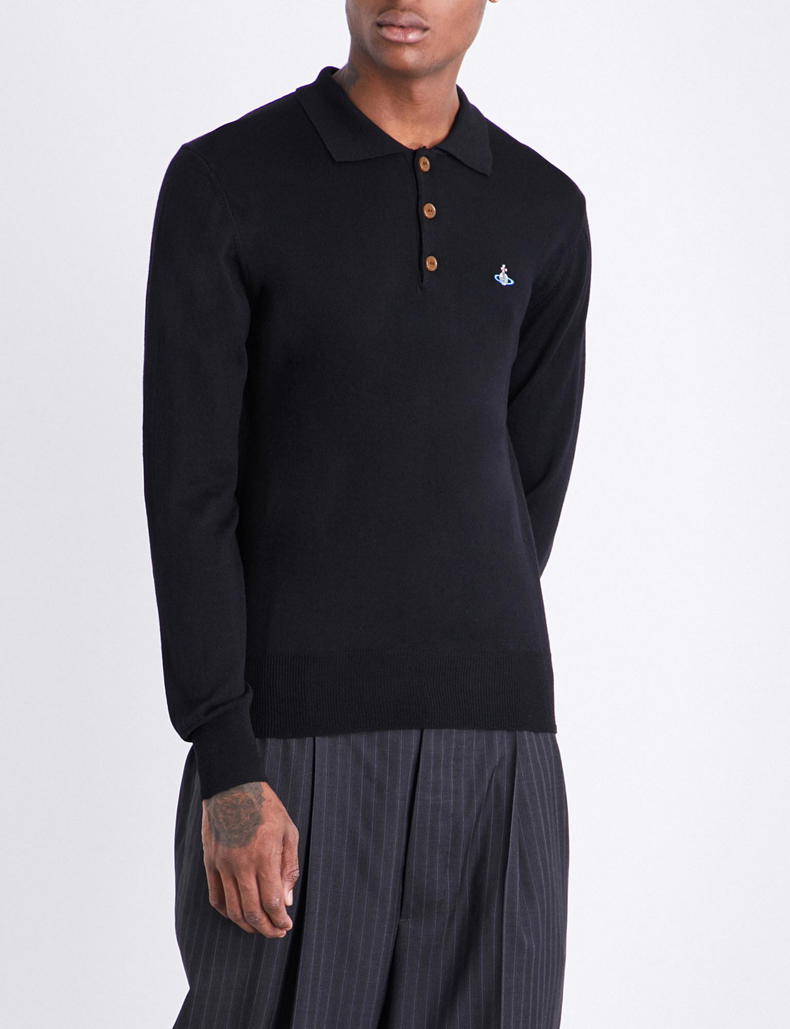 Logo-embroidered Wool Polo Shirt 