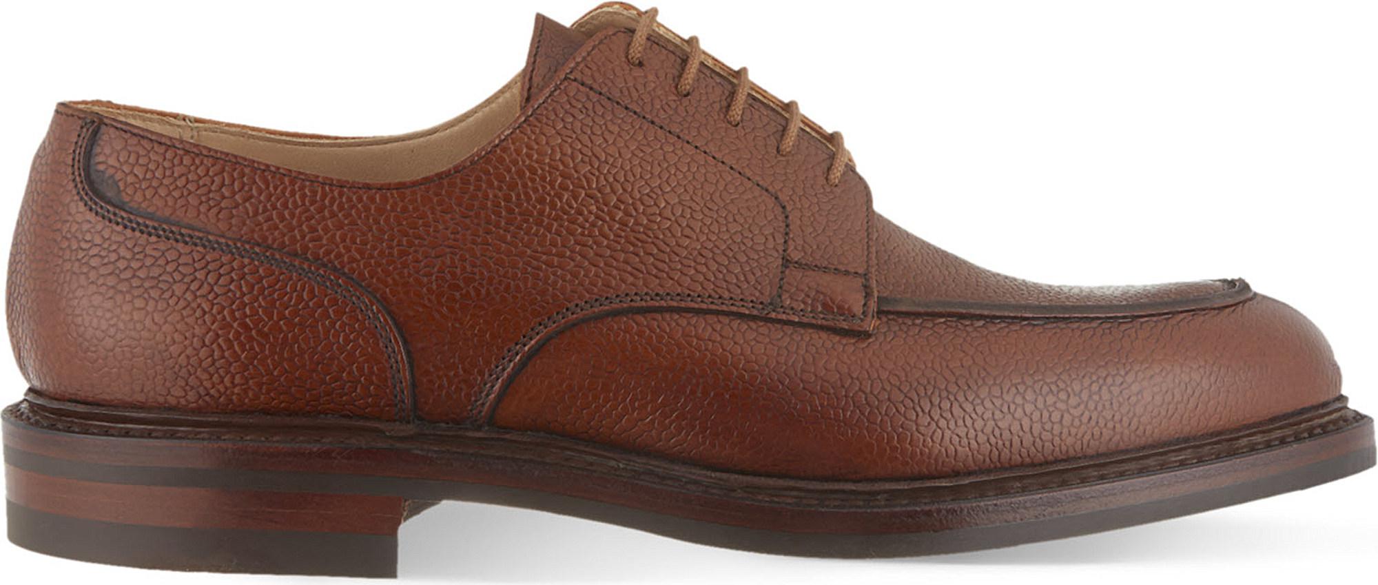 Crockett & Jones Leather Durham Split Toe Derby Shoes in Tan (Brown ...