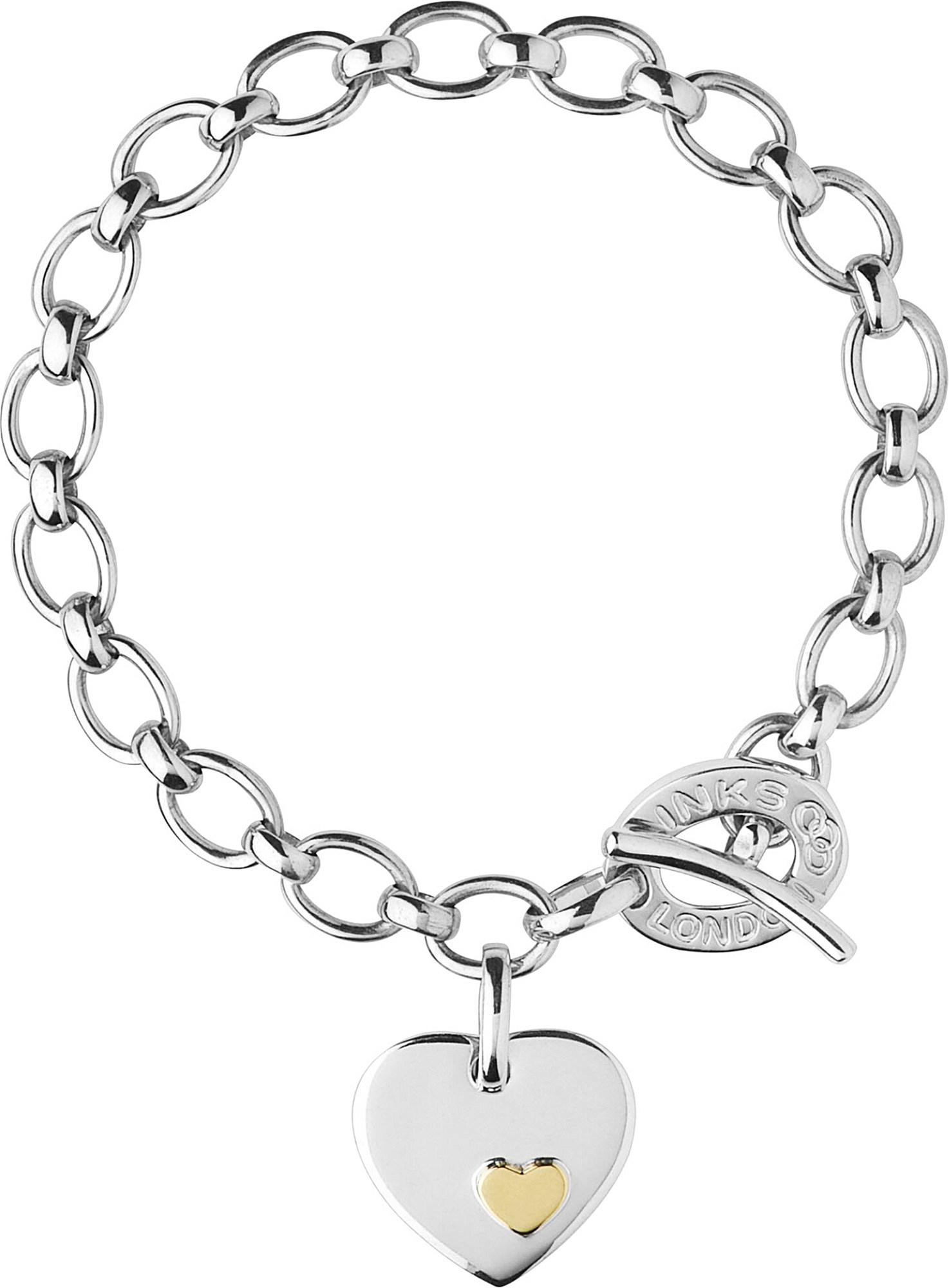 Links Of London Heart Sterling Silver Charm Bracelet In Metallic Lyst Links Of London Heart Sterling Silver Charm Bracelet In Metallic Lyst