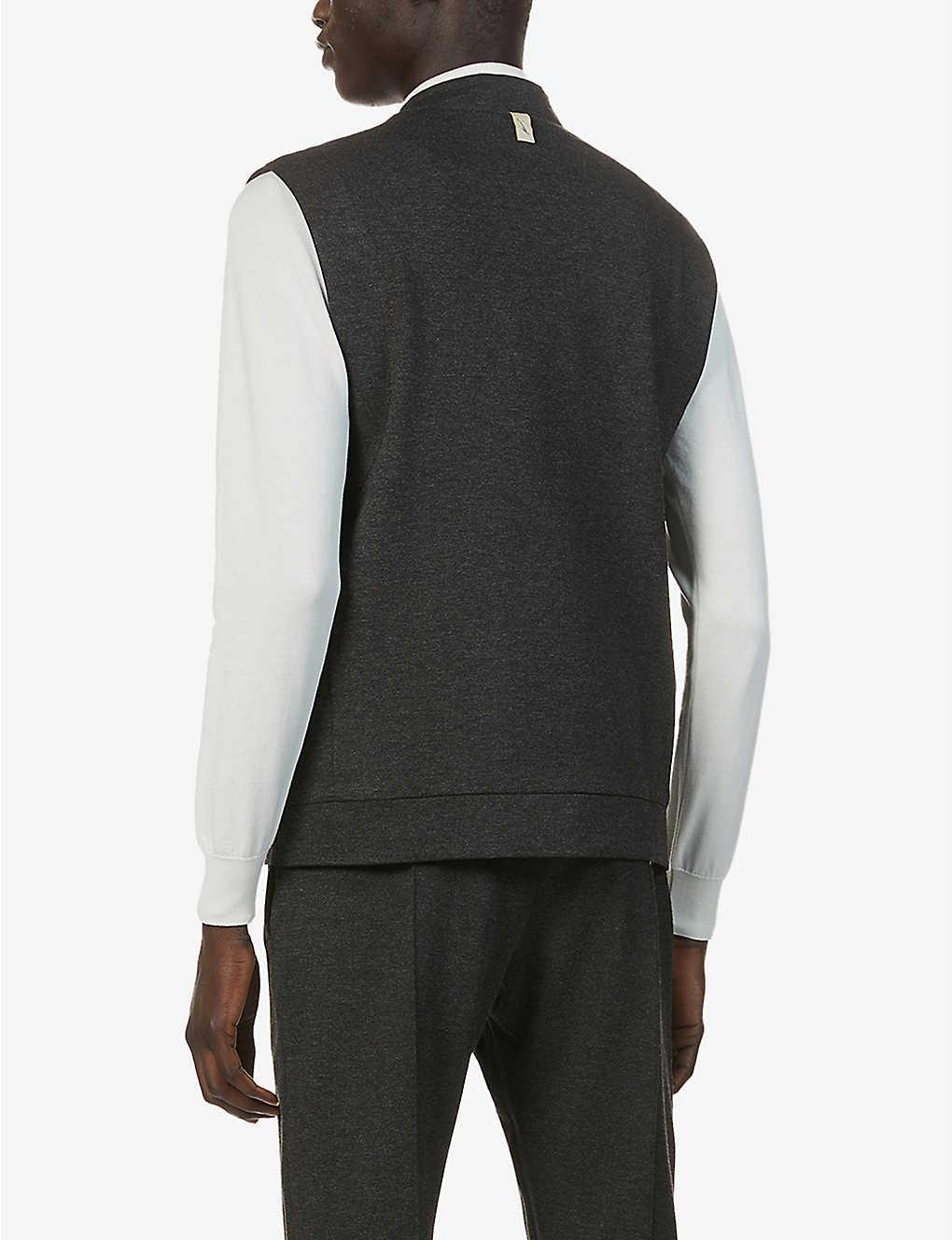 PREVU Synthetic Belmont Slim-fit Stretch-jersey Gilet in Grey (Gray) for  Men | Lyst