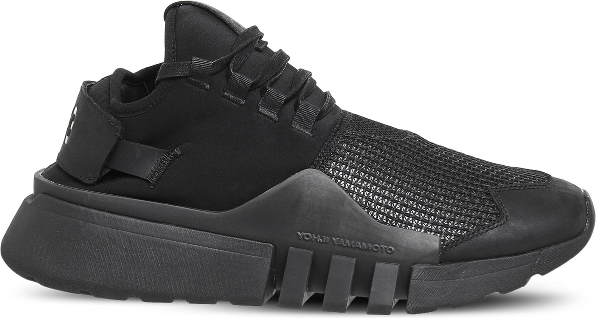 Y-3 Y3 Ayero Leather And Mesh Trainers 