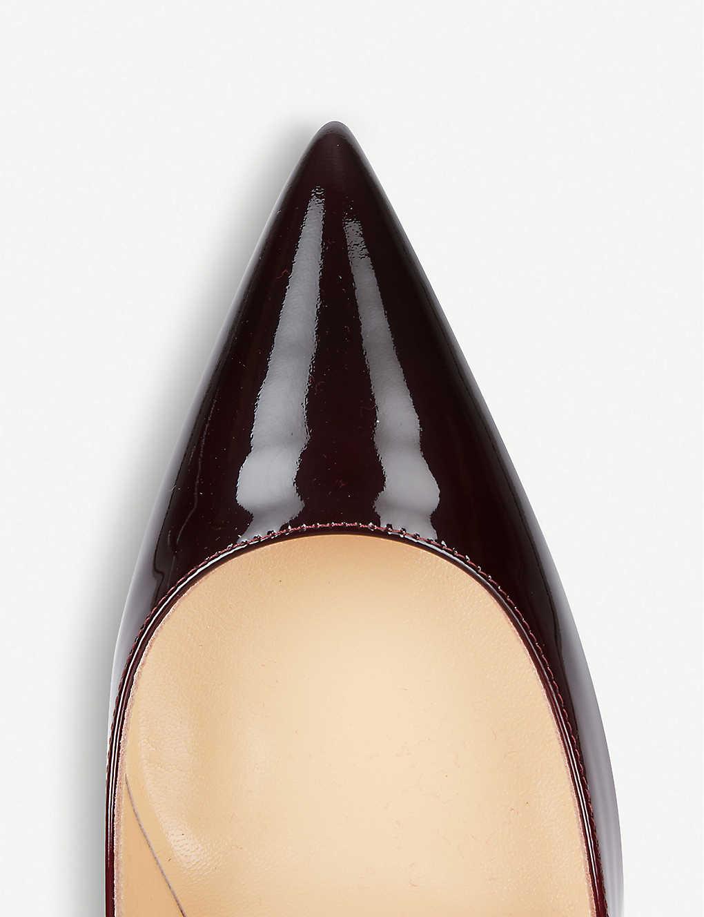 Christian Louboutin Womens Black-red Kate 100 Patent Degrade Christian Louboutin Womens Black-red Kate 100 Patent Degrade
