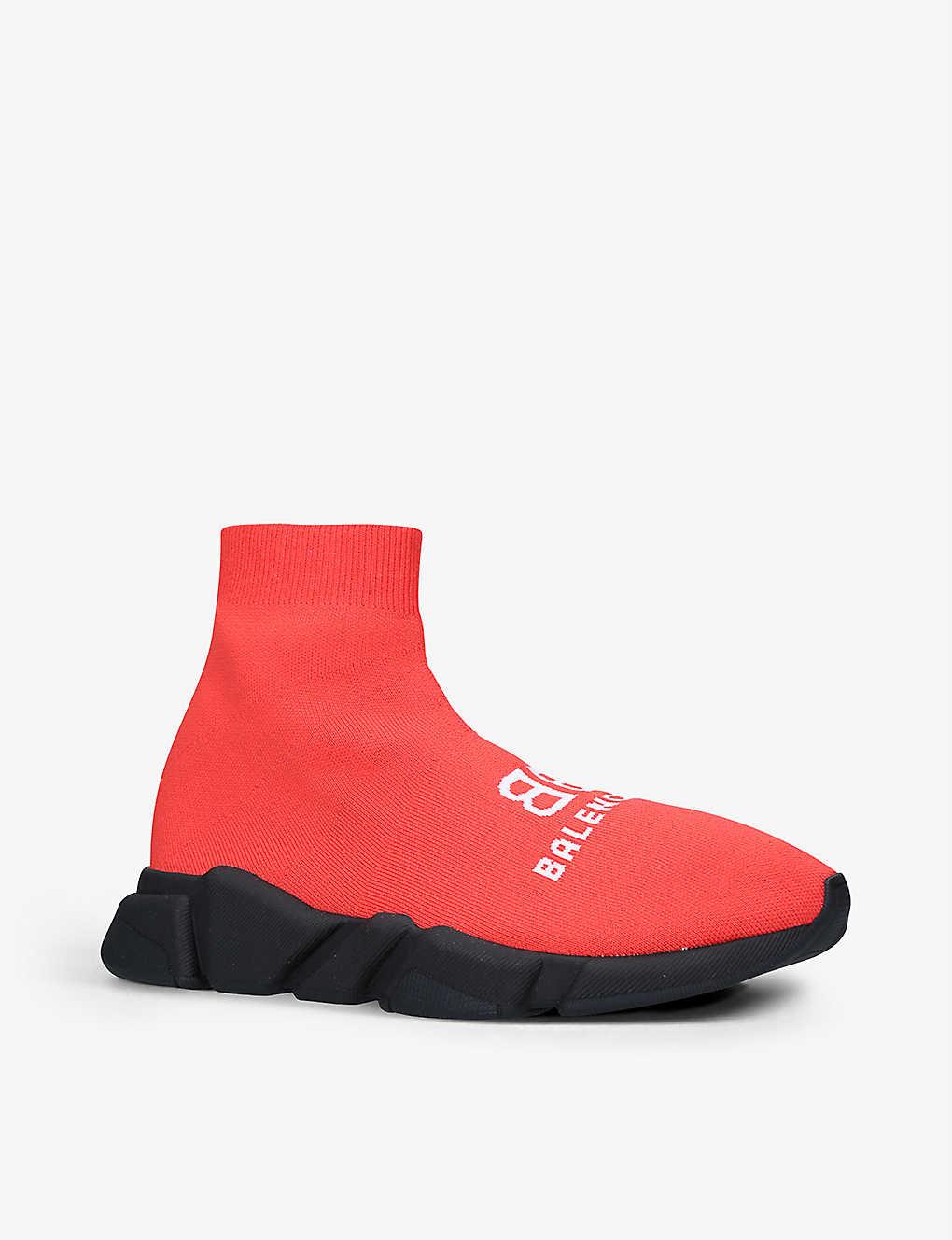 Balenciaga Speed Recycled Sneakers in Red for Men | Lyst