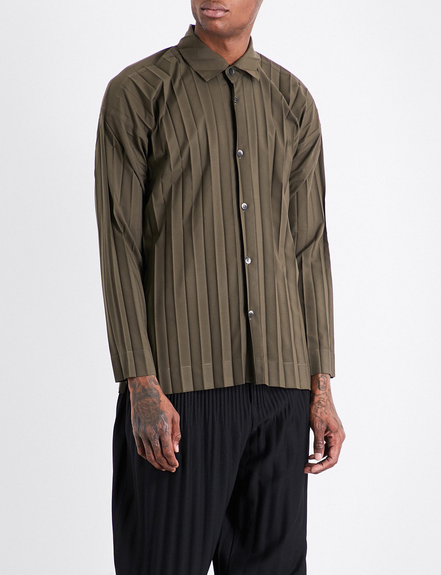 Homme Plissé Issey Miyake Regular-fit Pleated Shirt for Men | Lyst